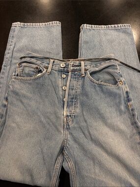 Re/Done Light Blue Button-Fly Jeans